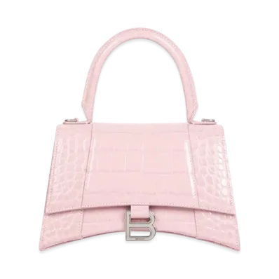 BALENCIAGA Women's Hourglass Small Top Handle Bag "Pink"