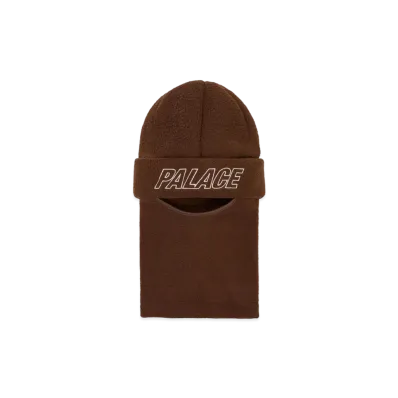PALACE Fleece Facewarmer Beanie "Mocha"