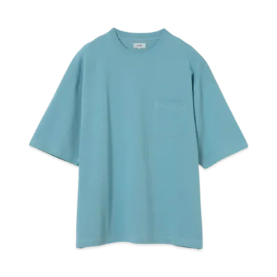 BEAMS Stitched Loose T-Shirt "Sax"