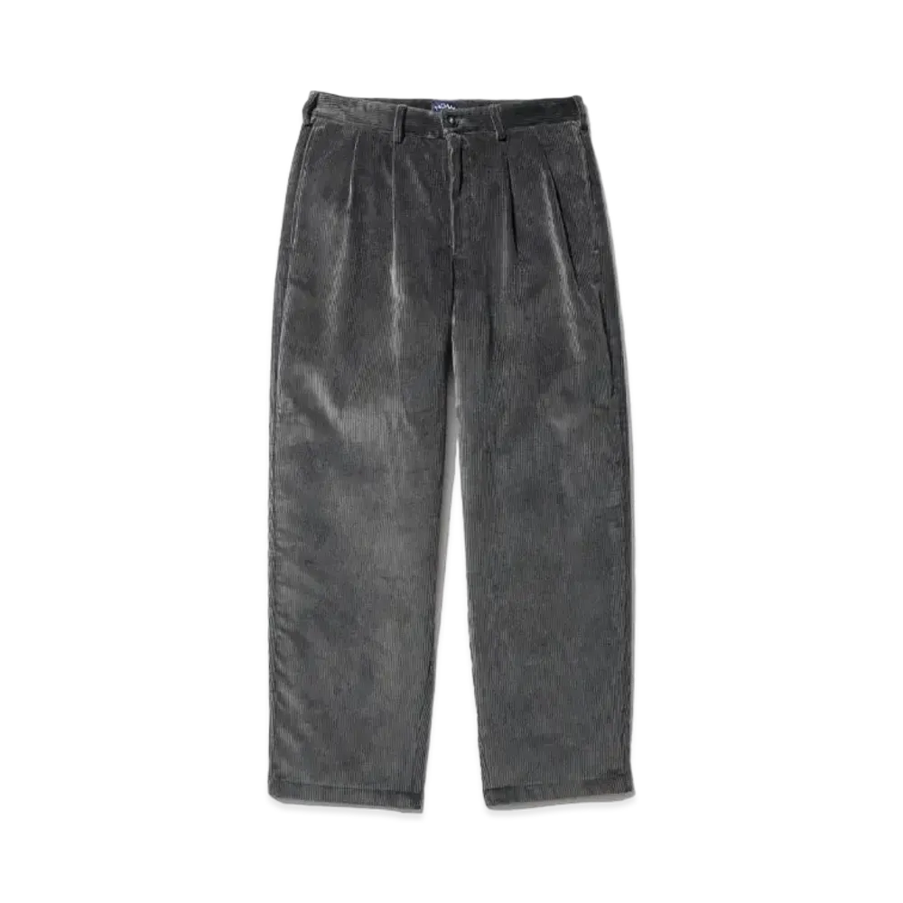 Noah Double-Pleat Corduroy Trouser "Grey"
