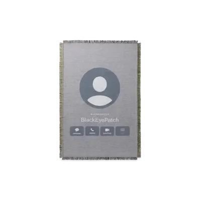 BlackEyePatch Contact Info Blanket "Gray"