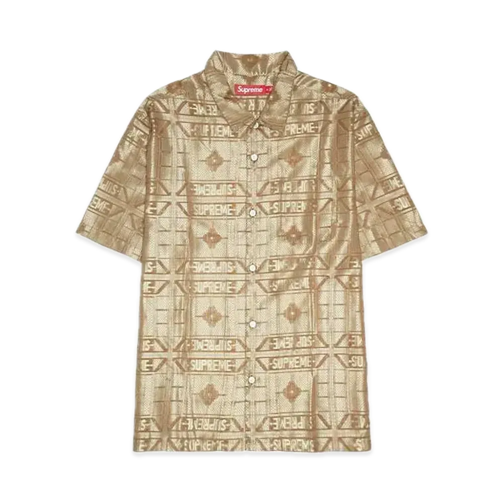 Supreme Tray Jacquard S/S Shirt "Tan"