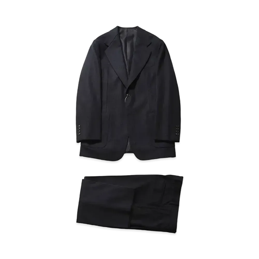 COMOLI FOX Flannel Suit "Navy"