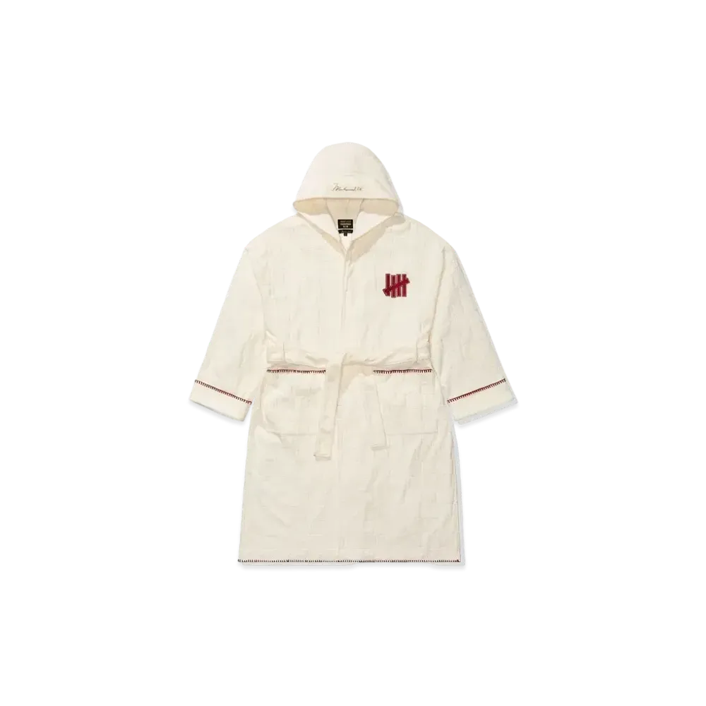UNDEFEATED x Muhammad Ali Jacquard Terry Boxing Robe "White"