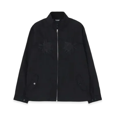 WILDSIDE YOHJI YAMAMOTO T/C Flower Embroidery Swingtop "Black"