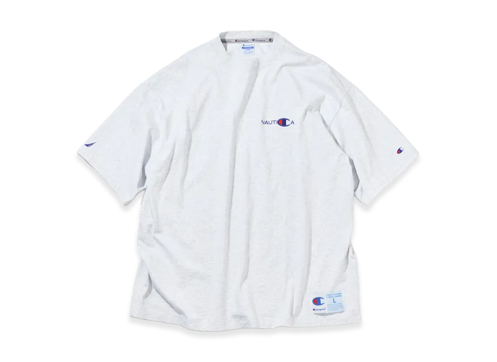 Champion x NAUTICA Embroidered Heavyweight T-Shirt "Gray"