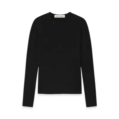 FEAR OF GOD ESSENTIALS Women's Rib Long Sleeve Top "Vintage Black"
