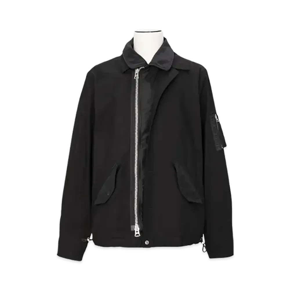 sacai Cotton Nylon Oxford Blouson "Black"