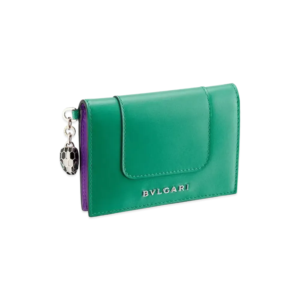BVLGARI Serpenti Forever Card Holder "Green"