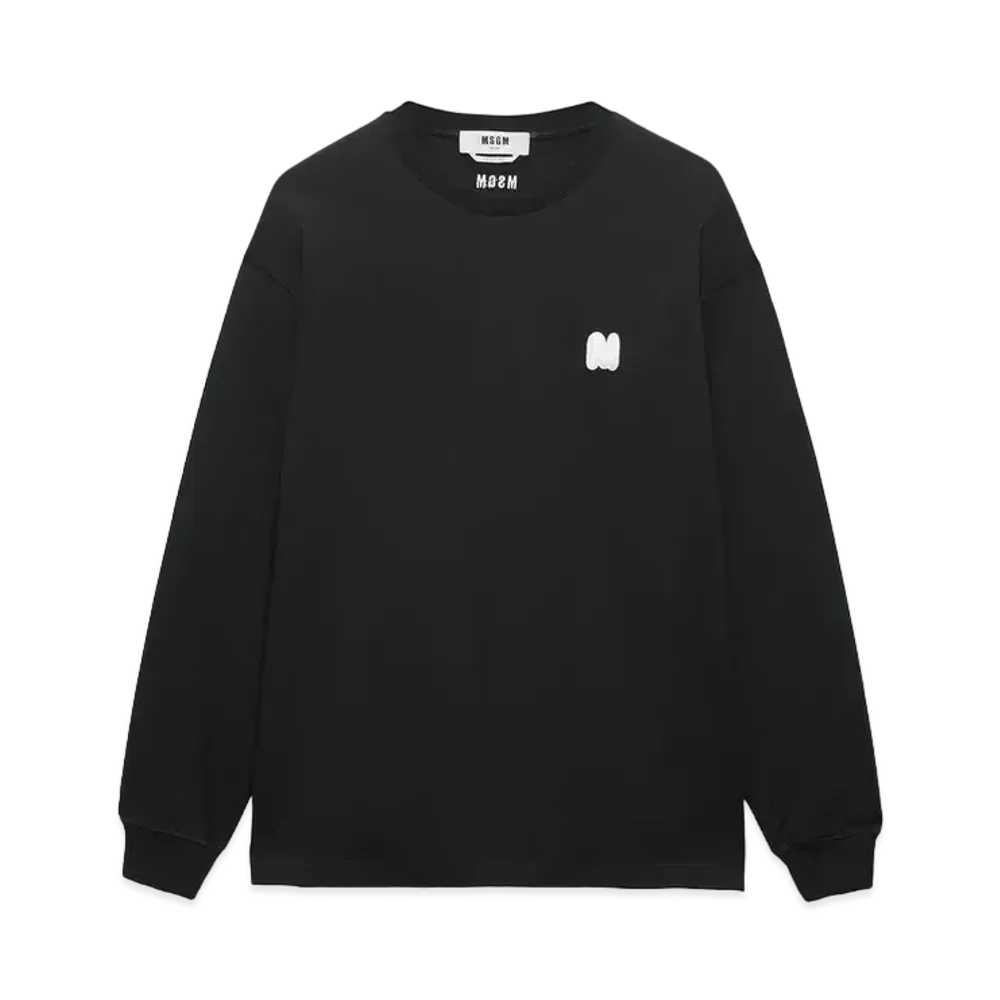MSGM Sweatshirt With Themwave Patch "Black"