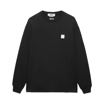MSGM Sweatshirt With Themwave Patch "Black"