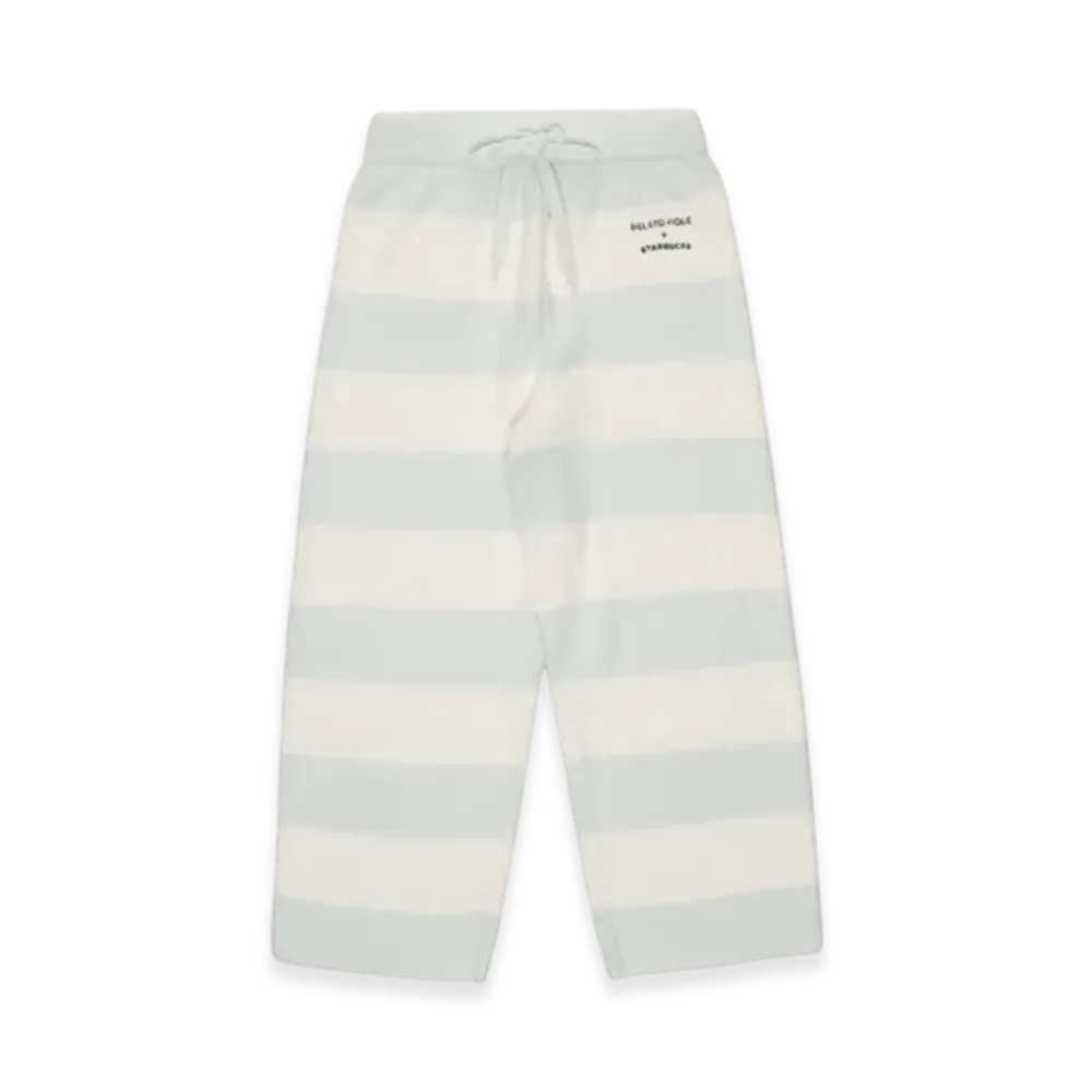 STARBUCKS x GELATO PIQUE Powder Bear Embroidery Border Long Pants "Mint Green"