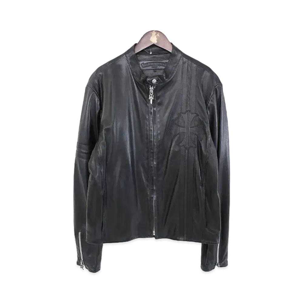 Chrome Hearts Racing Osaka 10th Anniversary Line Riders Leather Jacket "Black"
