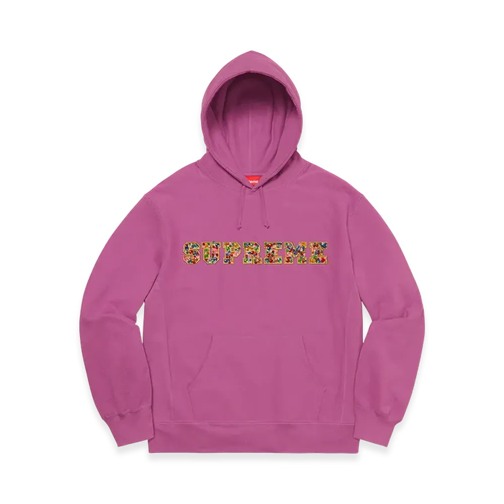 Supreme Jewels Hooded Sweatshirt "Bright Purple"