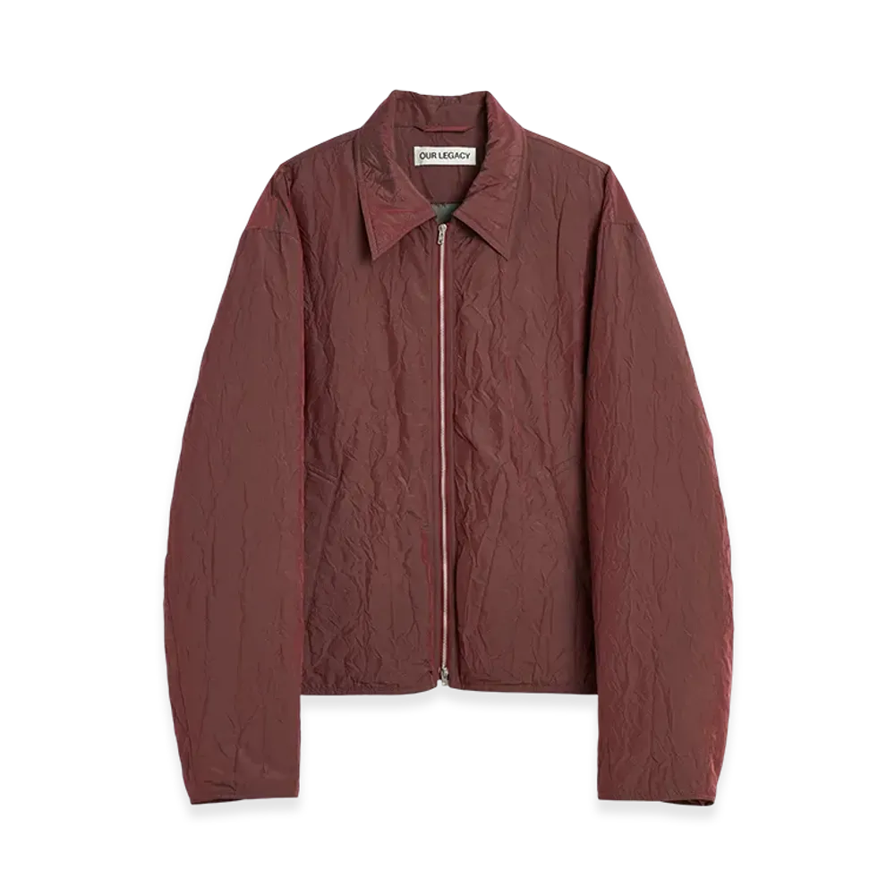OUR LEGACY Slight Jacket "Shining Cherry Crinkle Solaro"