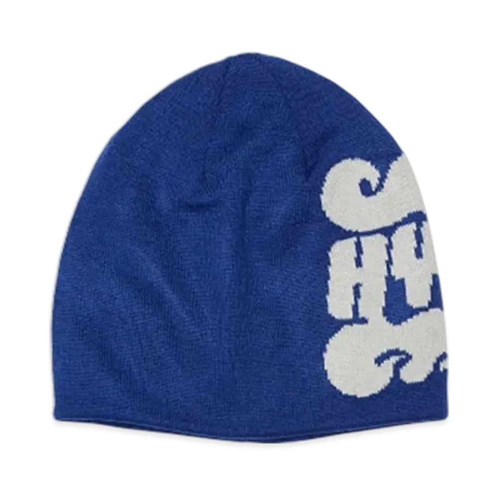 HYSTERIC GLAMOUR Flame Logo Short Beanie "Blue"