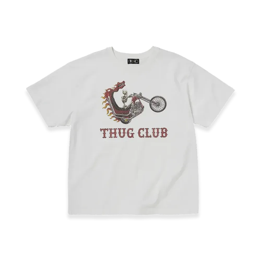THUG CLUB Dragon Chopper T-Shirt "White"