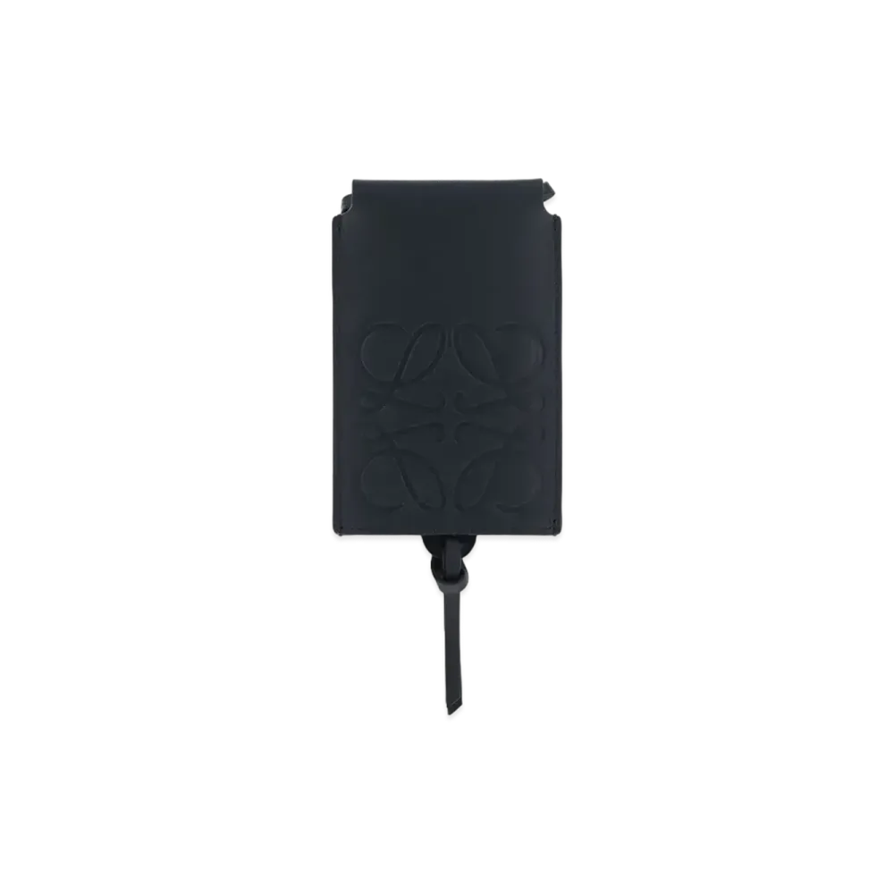 LOEWE Sliding Neck Cardholder In Classic Calfskin "Midnight Blue"