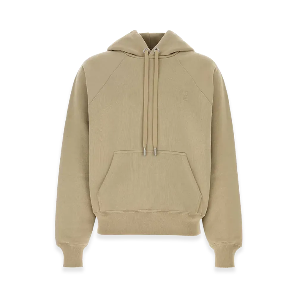 AMI PARIS Cotton Sweatshirt "Beige"