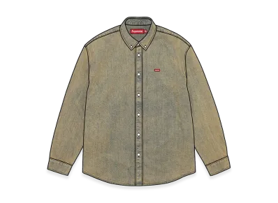 Supreme Small Box Denim Shirt "Dirty Indigo"