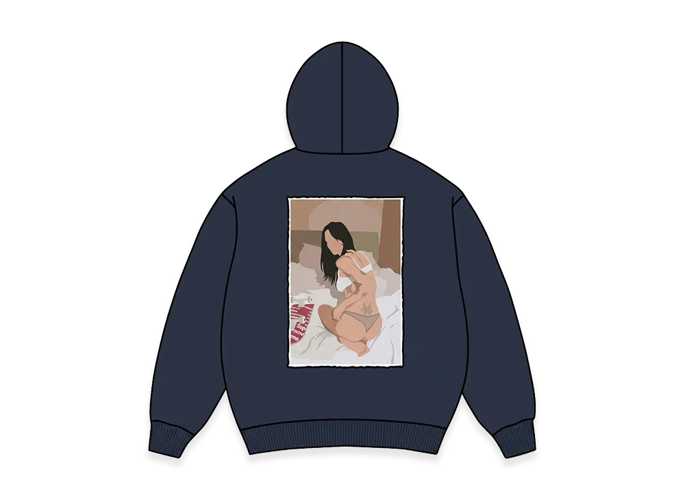 Supreme x Larry Clark Zip Up Hooded Sweatshirt "Navy"