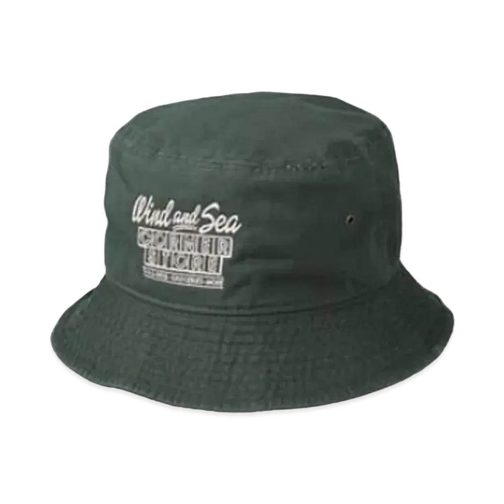 WIND AND SEA WDS (Corner store) Bucket Hat "Green"
