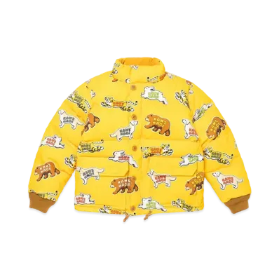 HUMAN MADE x KAWS Made Down Jacket Kids "Yellow"