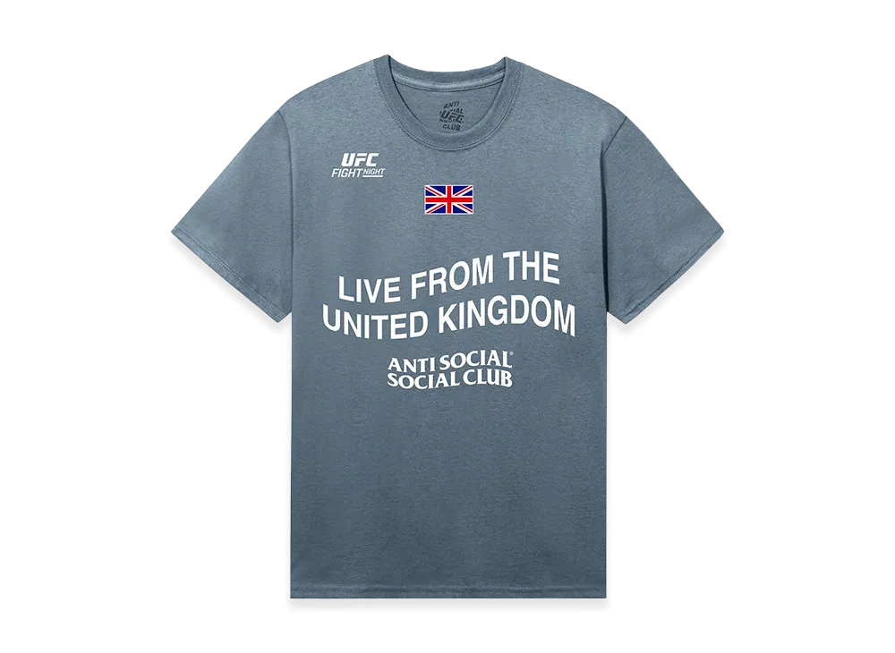 ANTI SOCIAL SOCIAL CLUB x UFC Fight Night Tee "Stonewashed Blue"