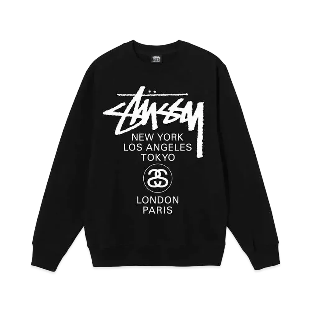 Stussy WORLD TOUR CREW "Black"