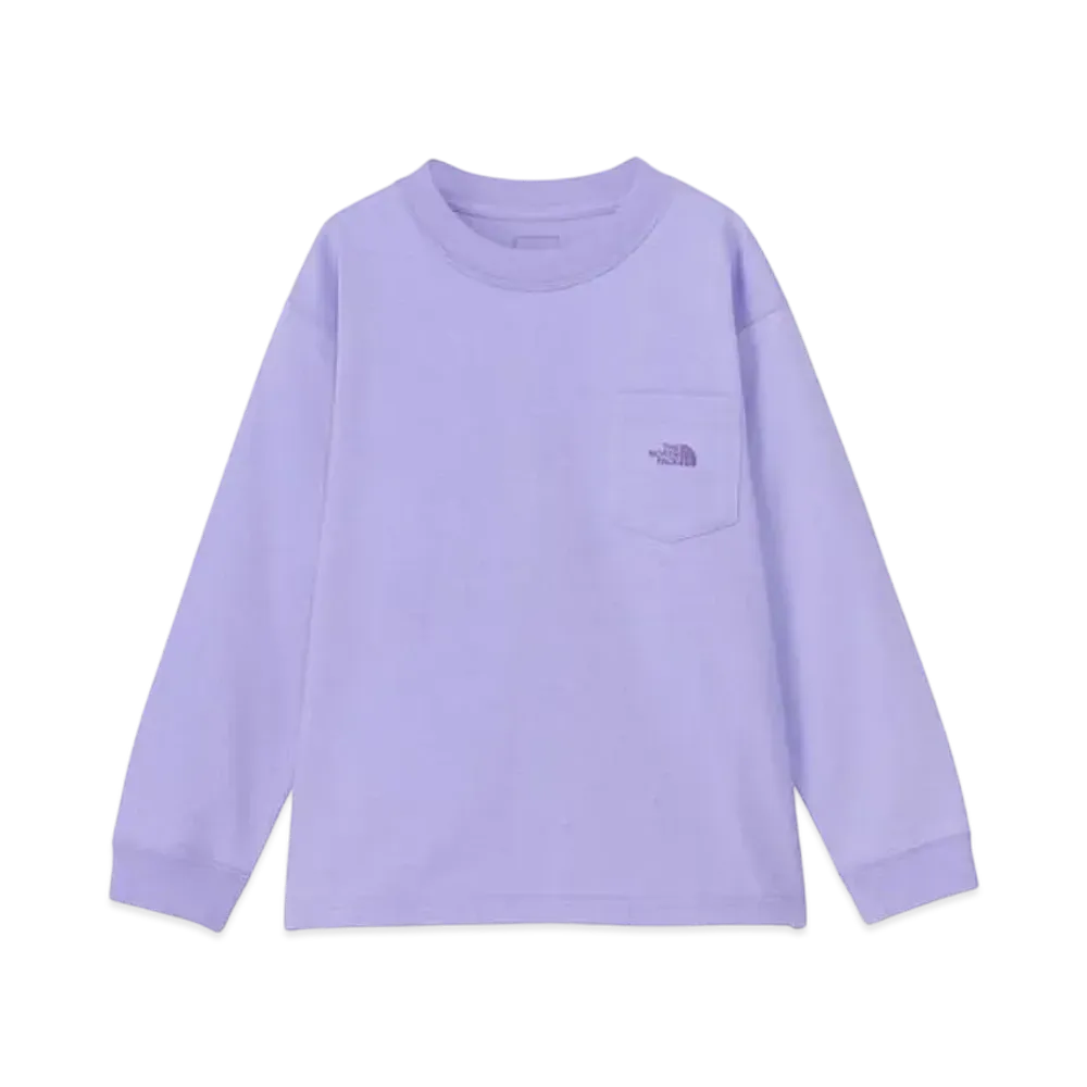 The North Face Kids Long Sleeve Pocket Tee "Purple Fog"