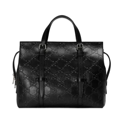 GUCCI GG Emboss Tote Bag "Black"