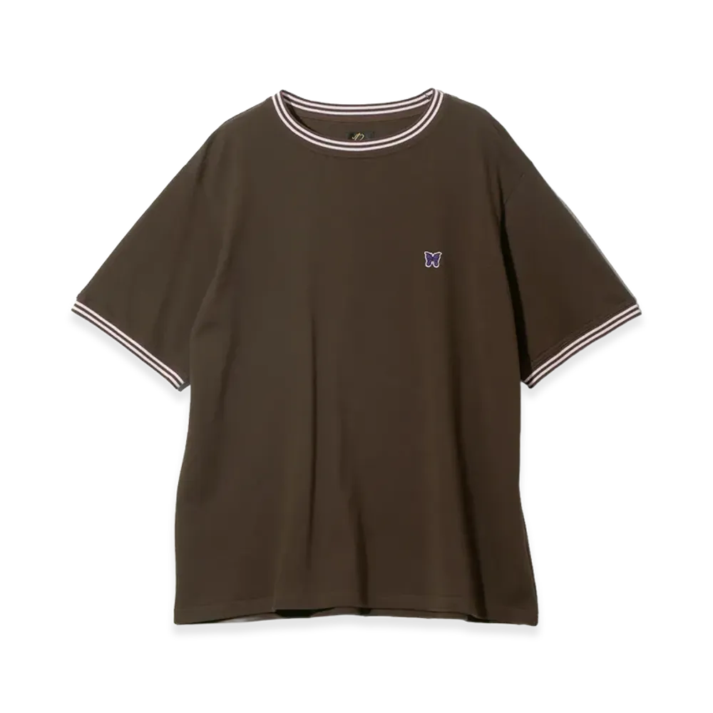 NEEDLES Ringer Tee Cotton Pique "Brown"