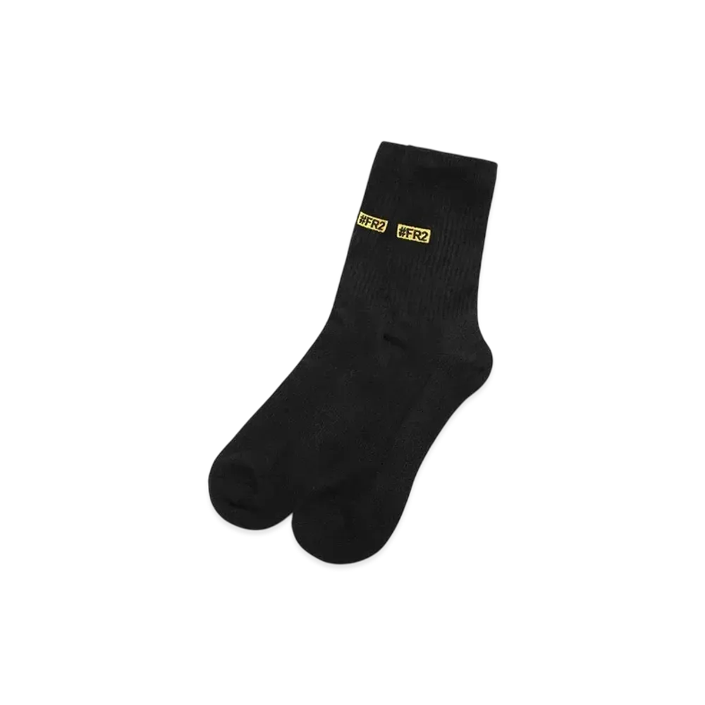 FR2 Yellow Box Logo Socks "Black"