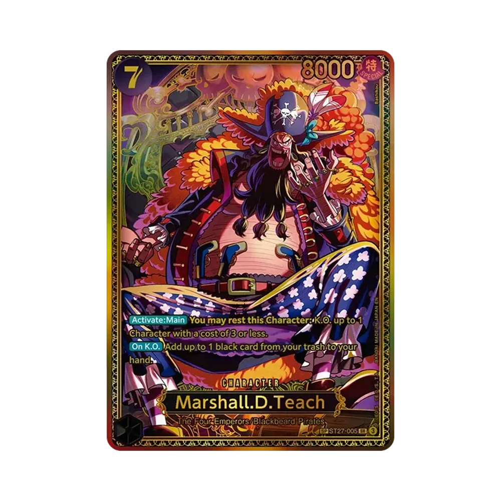 マーシャル・D・ティーチ SR-SPC :新四皇スペシャルカード [ST27-005]【英語版】(ブースターパック「世界最強の戦士」)