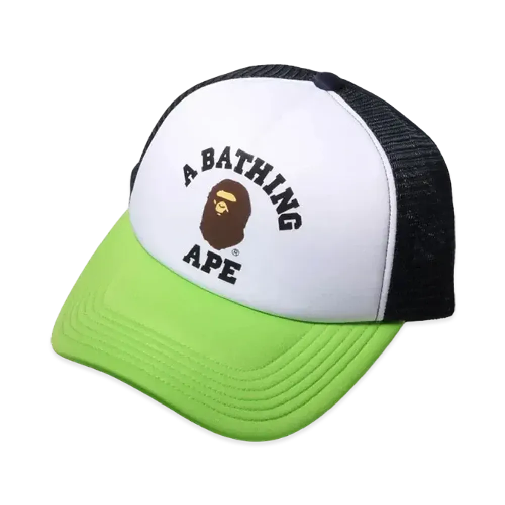 A BATHING APE College Mesh Cap "Light Green"