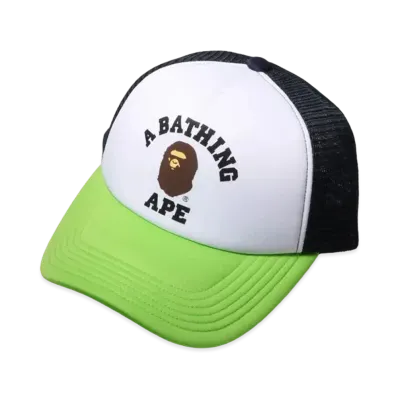 A BATHING APE College Mesh Cap "Light Green"