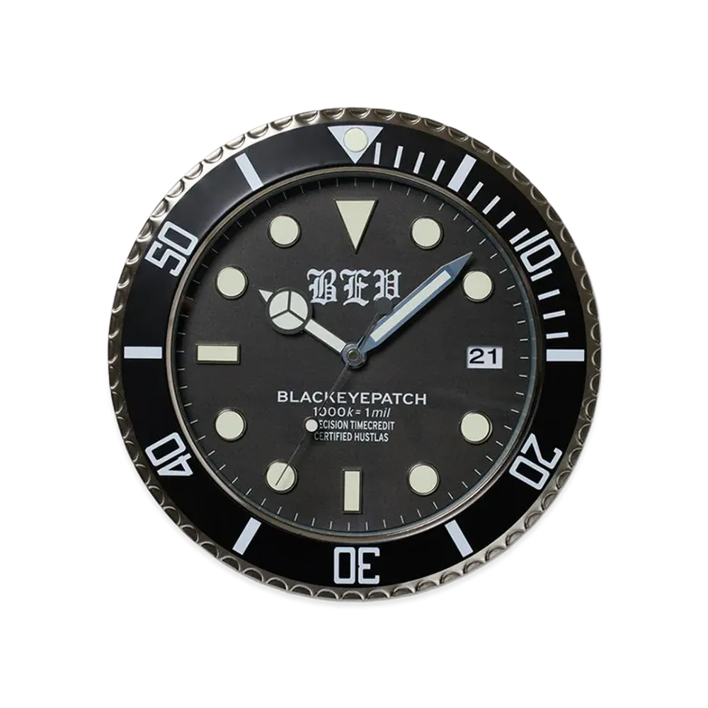 BlackEyePatch OE Dial Wall Clock "Black"