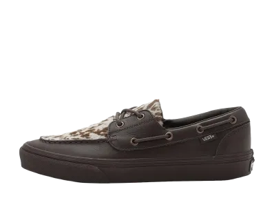 Vans 2 Eyelet Boat Shoe Pony Hair "Dark Brown"