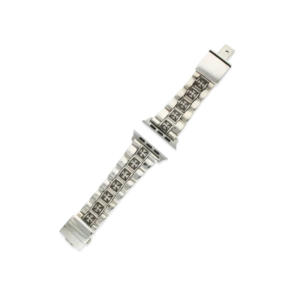 Chrome Hearts Flat APL 44mm CH Plus Apple Watch Band "Silver"