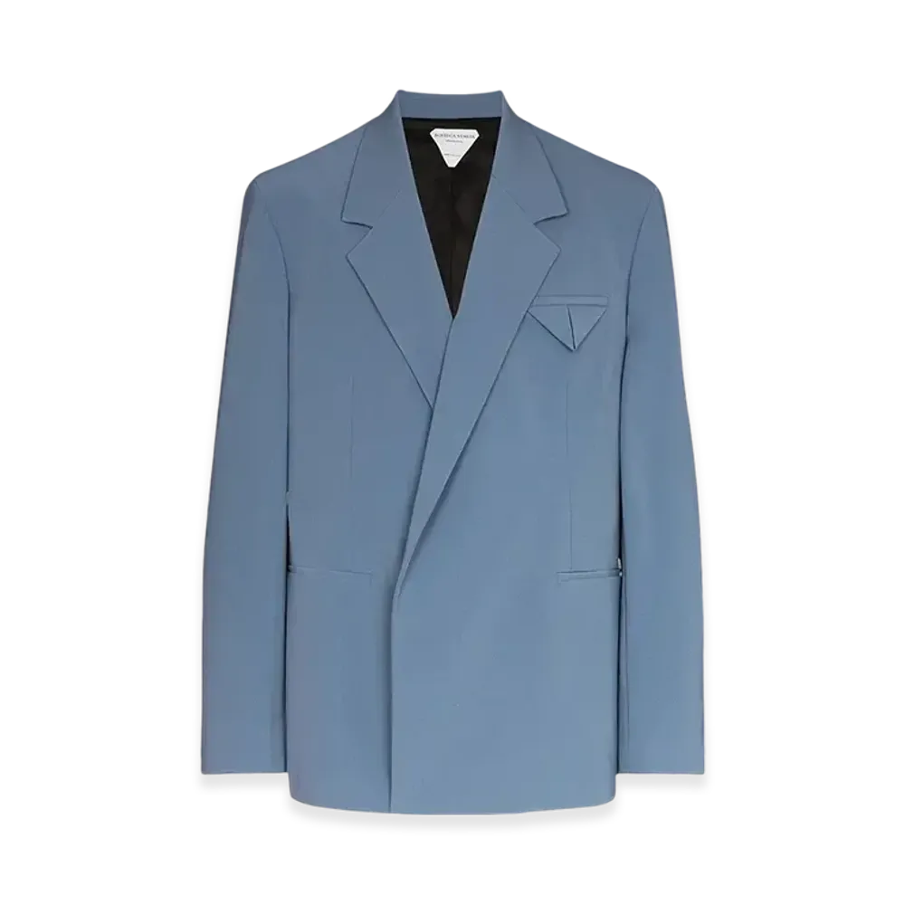 Bottega Veneta Relaxed Double Breasted Blazer "Blue"