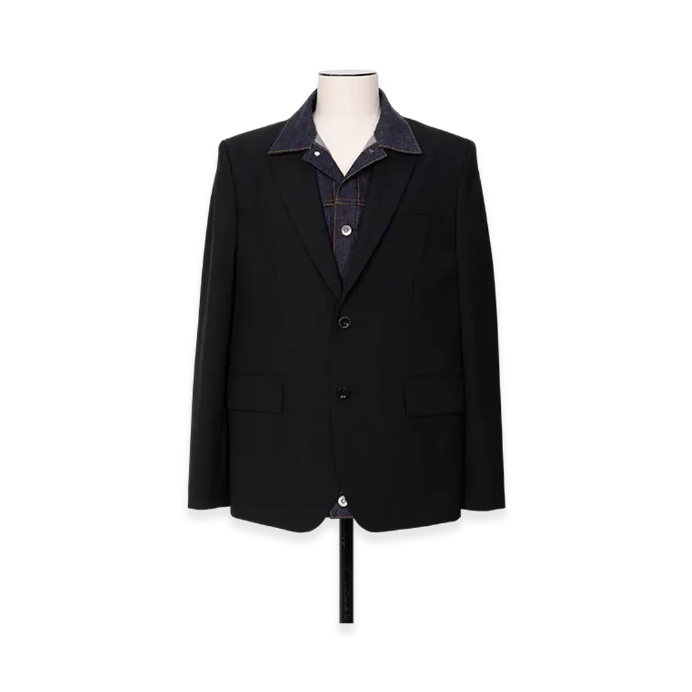 sacai Suiting x Denim Jacket "Black/Indigo"