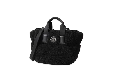 MONCLER Women's Mini Caradoc Fleece Boa Bag "Black"