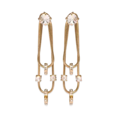 MIU MIU Crystal Pendant Earrings "Gold/Crystal"
