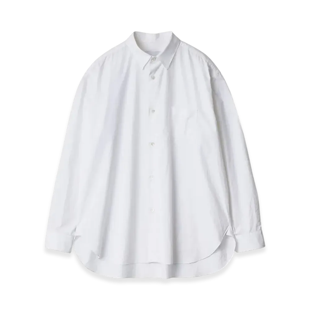 ssstein Suvin Cotton Oversized Regular Collar Shirt "Off White"