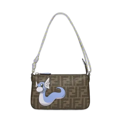 Pokemon x Fragment x FENDI Dratini Baguette Slim Clutch FF Fabric Bag "Multi Color"