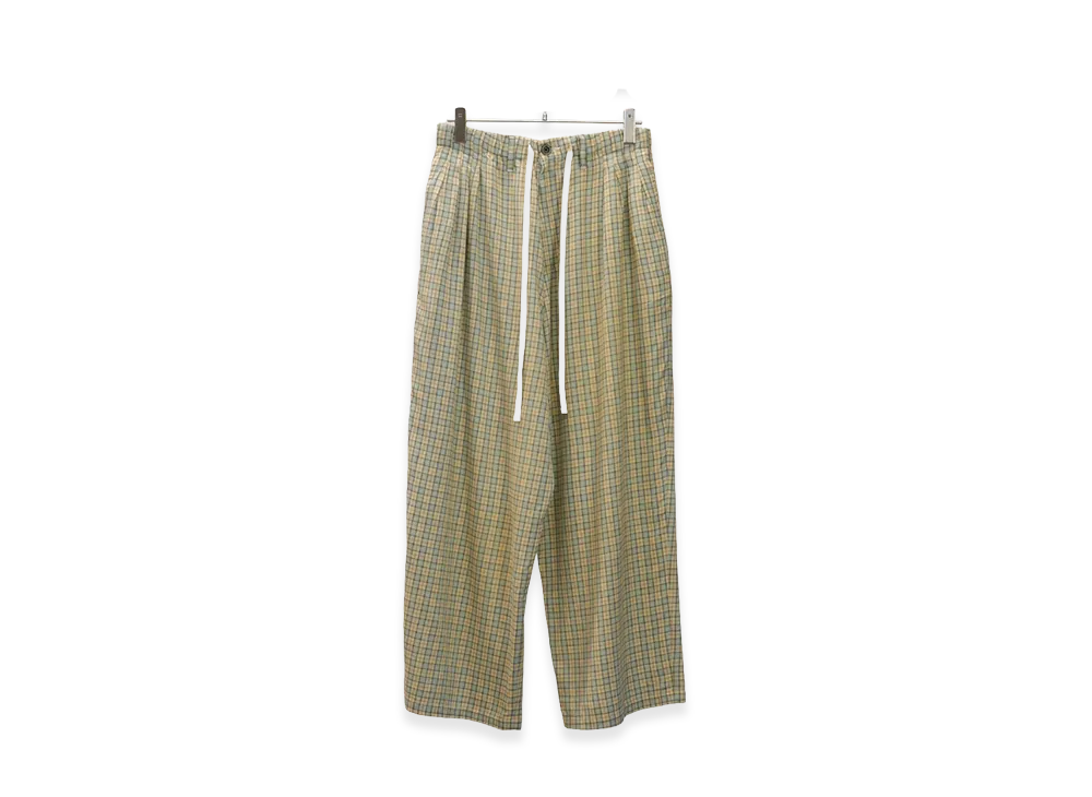 ANCELLM Nel Check Easy Pants "Cream"