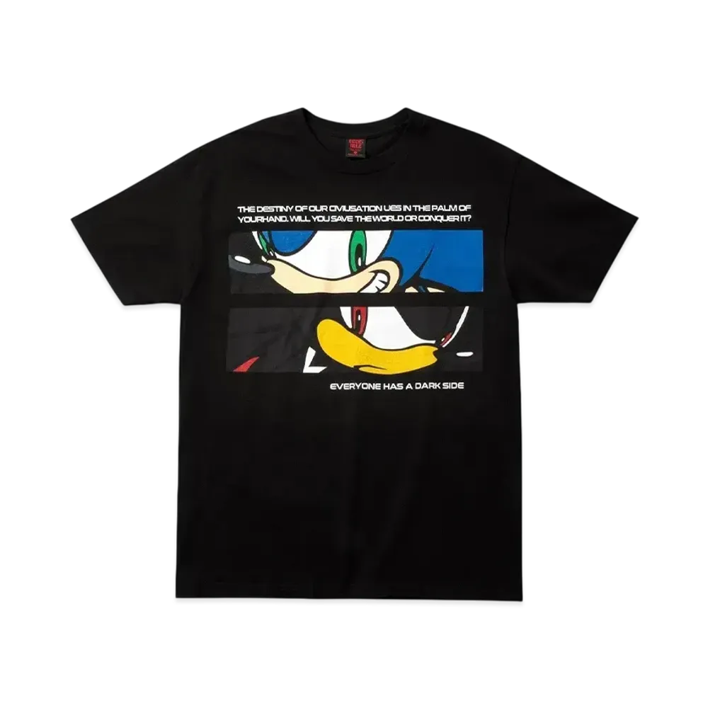 Geeks Rule x SEGA Rule Sonic vs Shadow Silkscreen Printing T Shirt "Black"