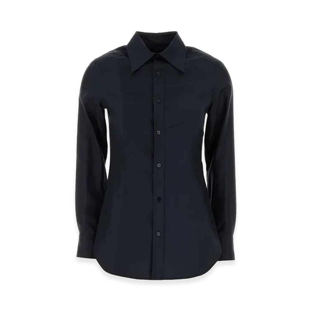 GUCCI Women's Silk Poplin Shirt "Blue"
