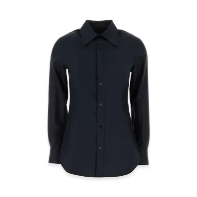 GUCCI Women's Silk Poplin Shirt "Blue"
