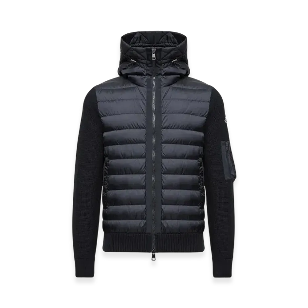 MONCLER Padded Zip-Up Cardigan "Navy Blue"